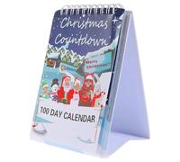 Calendrier de l'Avent de Noël 2025 100 jours Déchirure du compte à rebours du bureau 6, 5x3, 9 pouces décor Noël pour l'école bureau à domicile