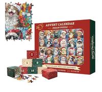 Calendrier de l'Avent de Noël 2025, 1000 pièces Puzzle calendrier l'Avent Christmas, 24 jours compte à rebours jeu familial pour enfants adultes adultes |.Calendriers