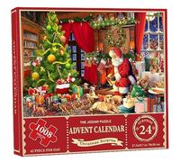 Calendrier de l'Avent de Noël 2025, 1008 pièces Puzzle Jigsaw, 24 jours à Noël par le calendrier à rebours des fêtes la cheminée, puzzle l'Avent pour les enfants adultes | Puzzles