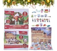 Calendrier de l'Avent de Noël 2025 avec Gnome/Movie, 24 jours de décompte festif, figures de collection amusantes pour enfants, adultes et fans, surprise de Noël aléatoire (couleur variée)