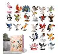 Calendrier De L'avent De Noël 2025 Avec Oiseaux Tricotés, Coffret Mystère DIY Emotional Bird, 24 Oiseaux Crochetés Main, Avec Fil, Crochets Instructions, Pour Artisans Débutants, Cadeaux Noël