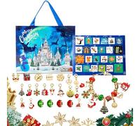 Calendrier de l'Avent de Noël 2025, calendrier de Noël 24 jours avec kits de bracelets à breloques à faire soi-même, kit de fabrication de bas de Noël pour, femmes, filles, sœurs, vacances