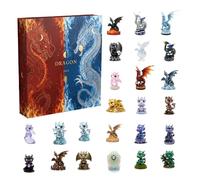 Calendrier de l'Avent de Noël 2025, compte à rebours de 24 jours, avec 24 figurines de dragons en acrylique, pour fenêtre, porte, arbre, voiture de fête, intérieur, bureau, fête