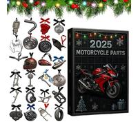 Calendrier De L'Avent De Noël 2025,Décoration D'Avent En Acrylique 2D Pour L'Hiver | Calendrier De L'Avent 24 Jours Avec Pièces De Moto - Pour Les Fans De Moto Et De Voiture Adultes
