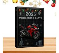 Calendrier De L'Avent De Noël 2025 | Décoration D'Avent En Acrylique 2D Pour L'Hiver,Calendrier De L'Avent 24 Jours Avec Pièces De Moto | Pour Motard, Amateurs de Voitures, Adultes, Famille, Amis