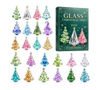 Calendrier de l'Avent de Noël 24 jours 2D acrylique décoration de fête | Calendrier de l'Avent - Décoration de sapin de Noël pour la maison, le bureau, l'école, l'appartement, le dortoir étudiant