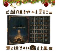 Calendrier de l'Avent de Noël 24 jours à collectionner en 3D Jésus | Calendrier de compte à rebours 2026 - Décoration de crèche de Bethléem pour mère, famille, bureau, cheminée