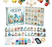Calendrier de l'Avent de Noël - 24 jours - Décoration lutin - Strass