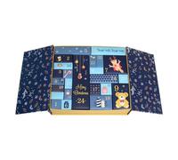 Calendrier de l'Avent de Noël - 33,5 x 30,5 x 8 cm - Avec boîtes de calendrier de l'Avent - Compte à rebours de Noël rechargeable - 24 jours - Idéal pour les parents, les, les fêtes, les