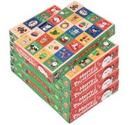 Calendrier de l'Avent de Noël 5 pièces Calendrier l'Avent 24 jours Noël avec 24 boîtes vides, facile à assembler pour les cadeaux d'anniversaire des enfants