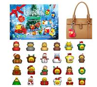 Calendrier de l'Avent de Noël avec canards, 24 jours, jouets compte à rebours pour , sac à dos, porte-clés, jouets de bain pour , maison, école, voyage, fêtes