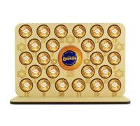 Calendrier de l'Avent de Noël avec étoiles - Compte à rebours magique de Noël - Grand support compatible avec Terry's Chocolate Orange, Ferrero Rocher - Réutilisable (chocolats non inclus) (motif