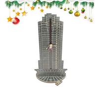 Calendrier de l'Avent de Noël avec onglets coulissants | Décoration de table en bois pour compter 24 jours jusqu'à Noël et cadeau festif - Décoration amusante pour les scènes de Noël