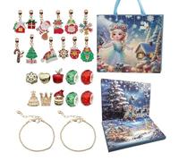 Calendrier De L'Avent De Noël - Bijoux, Ensemble D'accessoires De Vingt-quatre Jours | Bracelets De Perles De Princesse Miniatures, Artisanat Cadeau D'anniversaire Pour Filles, Célébration Festive De