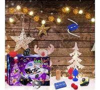 Calendrier De L'Avent De Noël Boîte À Stores Magique, Calendrier Du Compte À Rebours Du Nouvel An, Cadeau D'Atmosphère De Noël, Accessoires Magiques