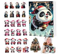 Calendrier de l'Avent de Noël, calendrier de l'Avent 2024 Noël, 24 jours 2d Panda Counom à rebours de Noël, Acrylique Hanging Kids Advent Calendar 2024 Cadeau, style 1, Calendar Kids