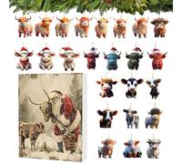 Calendrier de l'Avent de Noël, Calendrier de l'Avent de Noël 2024 - Mignon Noël en vrac Compte à rebours de Noël 24 jours - Noël en vrac, calendrier de compte à rebours de Noël