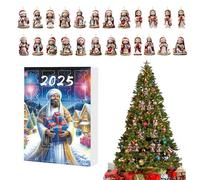 Calendrier de l'Avent de Noël, calendrier suspendu avec thème de Jésus plat pour le compte à rebours - Souvenir à collectionner en acrylique avec accessoires de scène 2D, pour, étudiants