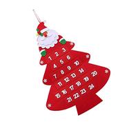 Calendrier de l'avent de noël, calendrier suspendu du père noël, ornement, compte à rebours en feutre, décor vacances