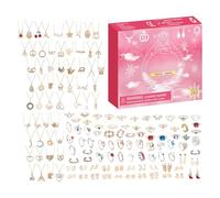 Calendrier De L'Avent De Noël Compte À Rebours - Charme Festif Des Fêtes D Hiver Saisonnier,Calendrier De Compte À Rebours De Noël Avec 24 Bijoux | Pour Adultes Adolescents Amis Filles Jeunes