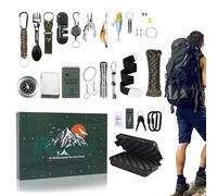 Calendrier de l'Avent de Noël - Compte à Rebours de Survie pour Aventuriers | Gadgets Polyvalents Portables et Cool pour Ados Hommes Adultes Voyage Pique-nique Plein Air
