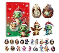 Calendrier De L'Avent De Noël Compte À Rebours Dragon Décoration Acrylique | Charme Bébé Dragon Calendrier de l'Avent pour Maison Voiture Rétroviseur Mur Fenêtre Porte Vacances Fête Ca