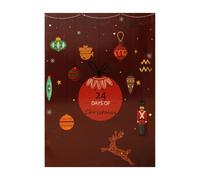 Calendrier de l'Avent de Noël dans un coffret cadeau - Compte à rebours | Créez un compte à rebours passionnant avec un calendrier de l'Avent vide de 24 jours avec un motif festif rouge