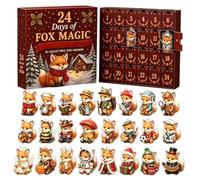 Calendrier de l'Avent de Noël Déco Animaux en Acrylique 2D | Décor de Calendrier de l'Avent 24 Jours Pour Maison Chambre Bureau Fête