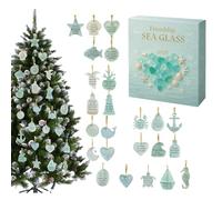 Calendrier de l'Avent de Noël | Décoration 2D en acrylique pour la maison | Décorations de Noël d'amitié pour arbre, cuisine, terrasse, pelouse, jardin, maison rustique, cadeau de vacances d'hiver