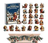 Calendrier de l'Avent de Noël Décoration de l'Avent de Décembre avec un | Calendrier de l'Avent Teckel Pour , Garçons et Filles