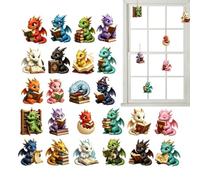 Calendrier de l'Avent de Noël décoration maison thème dragon acrylique 2D | Calendrier de compte à rebours Décoration de Noël pour maison, chambre, anniversaire, fête, célébration, vacances et