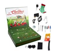 Calendrier De L'Avent De Noël | Décorations De Golf 2025 | Calendrier De Noël Du Golf Avec Chaussettes | Pour Étagère Bureau Entrée Espace Bureau Magasins Salon Fête Anniversaire Soirée