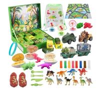 Calendrier de l'Avent de Noël Dinosaure,24 Figurines D'Action Pour 24 Jours,Figurine Pour Calendrier De L'Avent - Pour Collectionneurs Salon Chambre Activité Familiale Cadeau Jardin