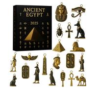 Calendrier De L'Avent De Noël Égypte 2025, Calendrier Compte À Rebours De Noël 24 Jours Avec 24 Pendentifs En Acrylique 2D Emblématiques De L'Égypte Antique, Pour Les Passionnés D'histoire