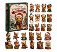 Calendrier de l'Avent de Noël en acrylique transparent réutilisable avec 24 décorations à suspendre. Compte à rebours 24 jours pour les fêtes. Calendrier Lavent Axe (One Size)