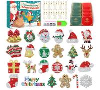 Calendrier de l'Avent de Noël en diamant, kit de décoration de Noël, kit de peinture à faire soi-même, perles de diamant de Noël pour adultes, points de pierres précieuses de Noël pour suspendre un