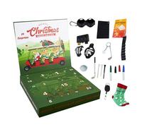 Calendrier de l'avent de Noël en polypropylène, calendrier de Noël, décorations de golf 2025 - Boule de sport fantaisie décoration pour étagère, bureau, salon, chambre à coucher, armoires de vacances