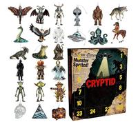 Calendrier de l'Avent de Noël - Ensemble acrylique 28 x 16 cm de figures fantastiques 2D, ornement d'animaux de collection, décoration murale pour table avec arbre | cadeau festif pour, Adoles