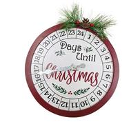 Calendrier de l'Avent de Noël - Horloge de compte à rebours de Noël, horloge de l'Avent 24 heures | Décoration artisanale en bois portable, calendrier de Noël avec lumières pour