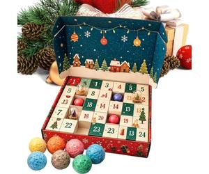 Calendrier de l'Avent de Noël - Jouet - Compte à rebours de 24 jours | Calendrier de l'Avent de Noël - Compte à rebours de 24 jours - Décoration en pierre naturelle avec design festif et