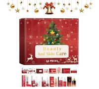Calendrier de l'Avent de Noël - Kit de crème pour le visage - Kit de beauté pour le bain quotidien et le corps, cadeau pour homme et femme - Cadeau pour anniversaire, Noël, fête des mères