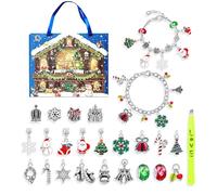 Calendrier de l'Avent de Noël - Kit de fabrication de bijoux de 24 jours - Compte à rebours jusqu'à Noël - Calendrier de compte à rebours - Décoration de bracelets