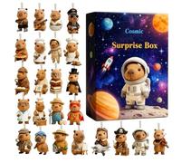 Calendrier de l'Avent de Noël - Pendentifs en acrylique 2D | Décorations Capbara pour arbre de Noël avec compte à rebours 24 jours, pour salle de classe, vacances, tradition, hiver, célébration