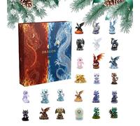 Calendrier de l'Avent de Noël - Pièce Maîtresse 2025 Mignon 2D | Ornement de Table Dragon pour l'Avent | pour Anniversaire Fête Collectionneurs Mur Fenêtre Arbre Voiture Bureau Intérieur