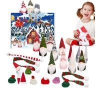 Calendrier de l'Avent de Noël - Série de poupées de dessins animés en peluche, collection de révélation de vingt-quatre jours, assortiment de mini figures douces, affichage avec compte à