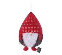 Calendrier de l'avent de Noël suspendu le calendrier l'avent suédois Tomte Santa Gnome avec 25 poches pour enfants Décorations vacances Noël - Red Hat