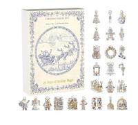 Calendrier de l'Avent,Décoration De Fêtes En Acrylique 2D | 24 Jours Motif Porcelaine Calendrier Avent,Pour Arbre Famille Activité Ludique Développement Tout-Petit Adolescents Filles