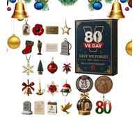 Calendrier de l'Avent,Décoration de l'Avent en acrylique 2D | 24 Jours D'Ornements Souvenir De Noël | Pour La Célébration Des Fêtes De Noël Sur La Fenêtre Et