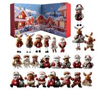 Calendrier de L'Avent DéCoration de NoëL, 24 PièCes de DéCoration SaisonnièRe Pendentif de PoupéE, Tissu Doux, Disponible pour La de FêTe à la Maison