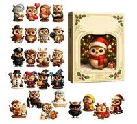 Calendrier de l'Avent Décoration de Noël Mini Décoration de 3D Mignonne | Calendrier de Noël Compte à Rebours de 24 Jours pour les Fêtes Bureau Étagère Cheminée Vitrine Sapin et Sac à